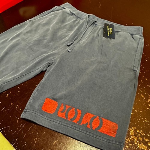 Polo Ralph Lauren Mens Navy Adjustable Waist Classic 1 Sweat Shorts Size M, L - Picture 3 of 5