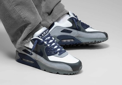 nike air max 90 leather tumbled grey