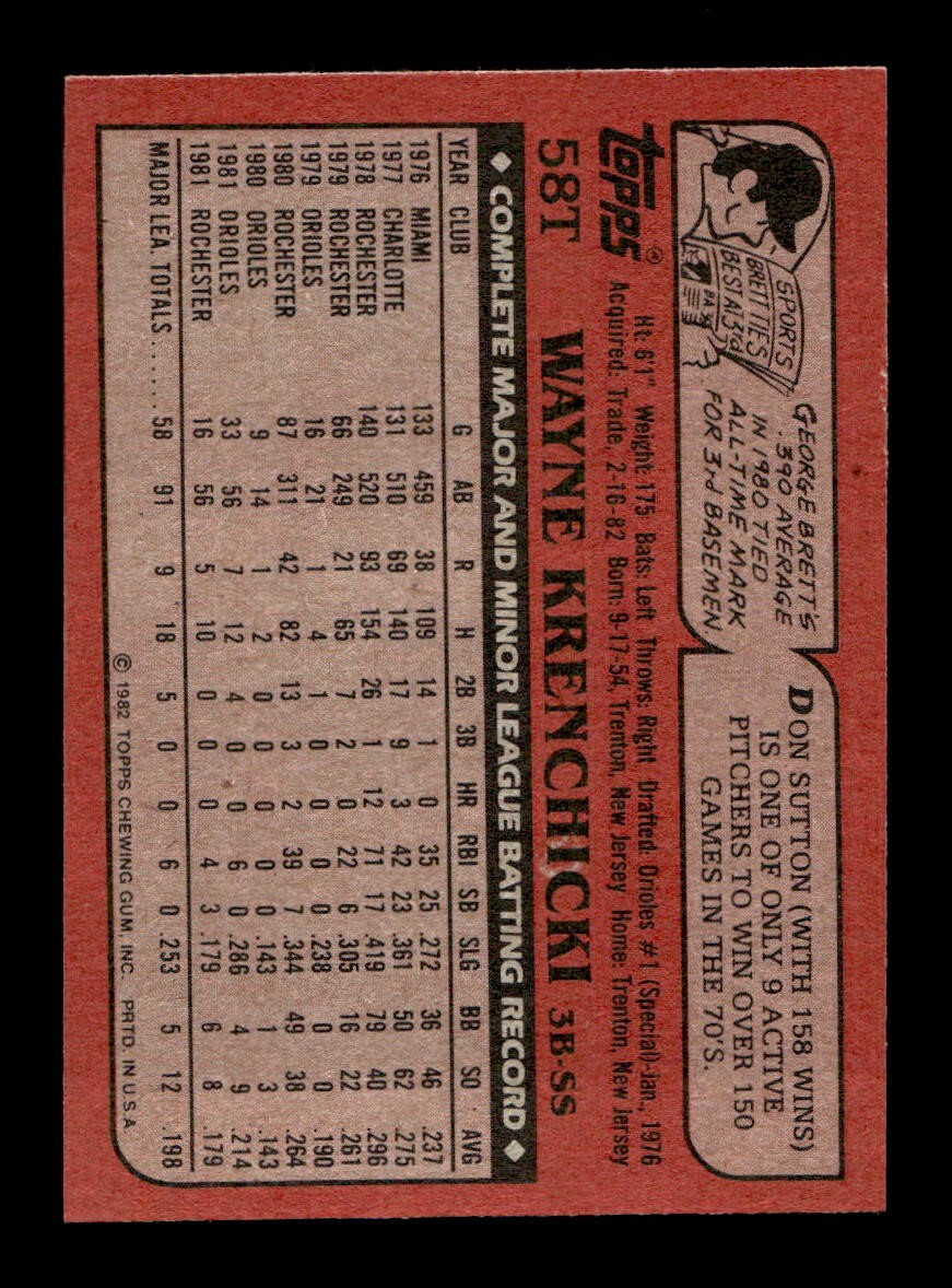 1982 Topps Traded 1-132 EX-MT/NM Pick From List All PICTURED - Picture 337 of 501