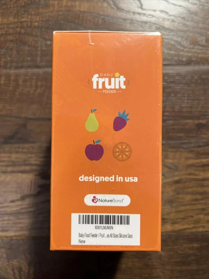 Alimentador de frutas para bebés NatureBond todos los tamaños sin BPA, naranja sol amarillo limonada Foto 4 de 4