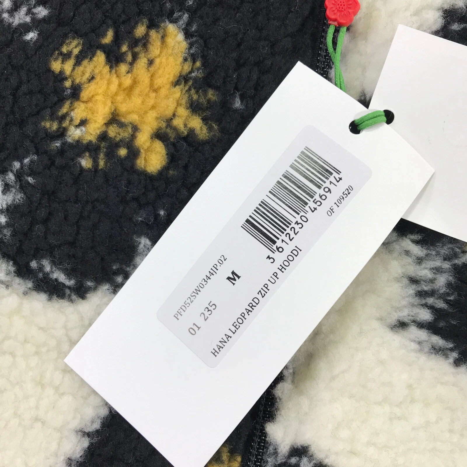 KENZO Giacca Donna Media Hana Leopardata Full Zip Felpa con Cappuccio Cropped Bomber Giallo Be