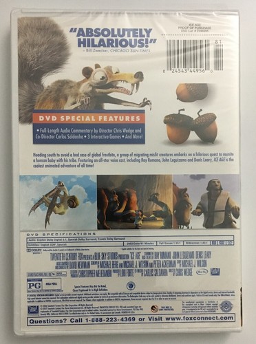 ❄️ICE AGE❄️ (New Sealed DVD See Photos!) Ray Romano,Denis Leary - Picture 2 of 2