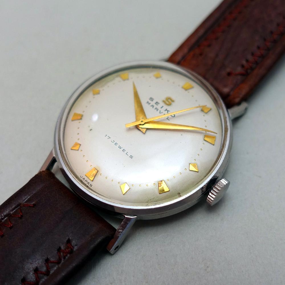 Seiko Marvel Vintage Handwind Watch Cal 14012 17 Jewels Stainless