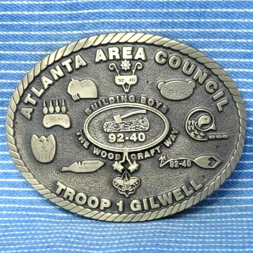 Hebilla de cinturón BSA Atlanta Building Boys The Wood Craft Way # De colección CC Tx .TYC351 Foto 2 de 4
