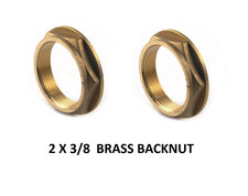 2 X 3/8" INCH BSP BRASS FLANGED BACKNUT BACK NUT