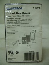 Sigma 14373 Three-Hole " 12.7mm All-Weather Aluminum Outlet Box Cover Gray NOS