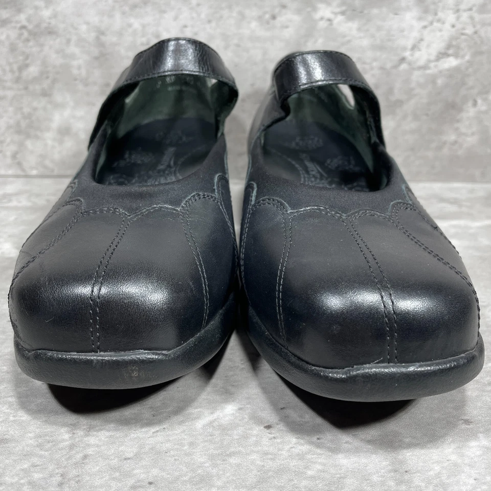 Kumfs Mary Jane Style Women's Shoes Hook And Loop Black Leather Size 8.5 - Image 2 of 4