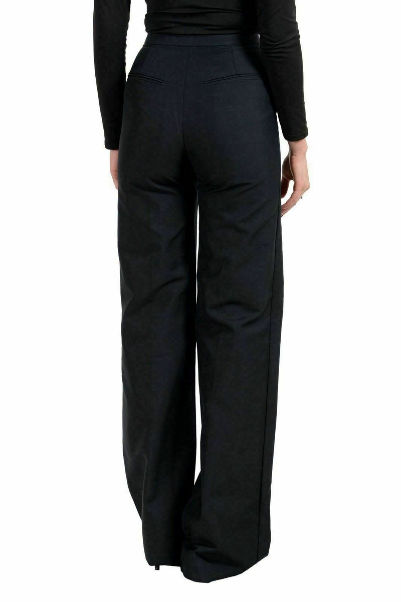 Pantalon Décontracté Femme Dsquared2 En Laine Noire - Taille US 4 / IT 40, Neuf Sans étiquette