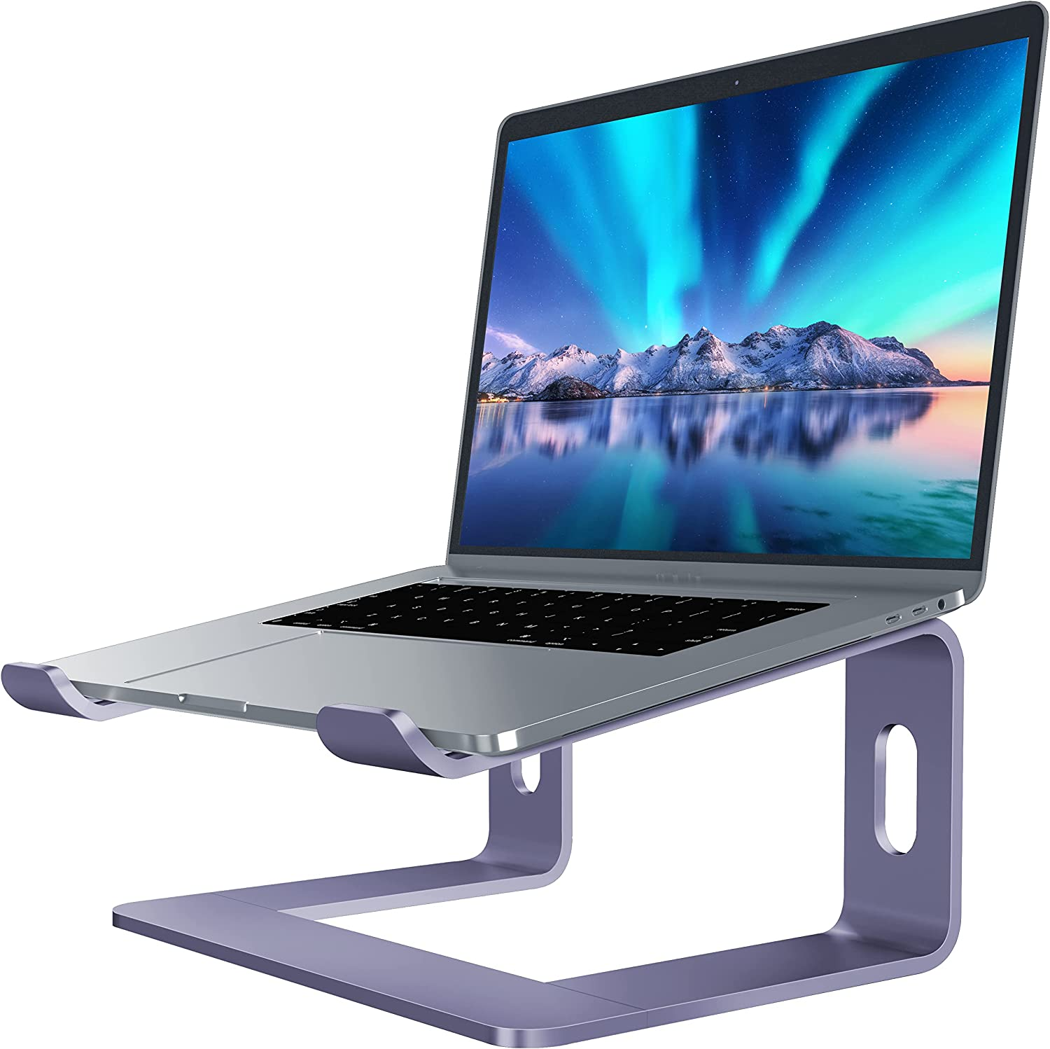 Ergonomic Aluminum Laptop Stand for Desk – Portable & Durable Meta Riser  -image