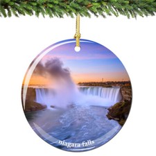 Niagara Falls Christmas Ornament Porcelain