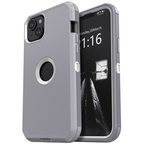 Funda gris a prueba de golpes resistente para iPhone 13 Pro Max/13 Pro + clip para cinturón - Imagen 22 de 26