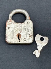 Vintage Terry Padlock Lock with Key USA