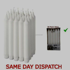 20 JUBLA unparfümierte Stearin Kronleuchter Kerzen 19 cm Brenndauer 6 Std. NICHT TROPFEN
