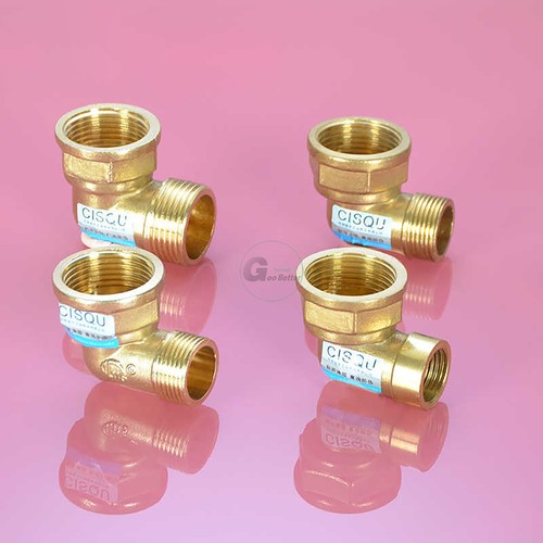 Adaptador de montaje de codo de latón BSPT 1/8" - 1" hembra/macho conector de codo reductor - Imagen 6 de 55