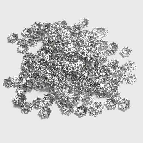 Perlenkappen Metall 7 mm Farbe Silber antik 100 Perlen Spacer nenad-design AN778 - Bild 11 von 11