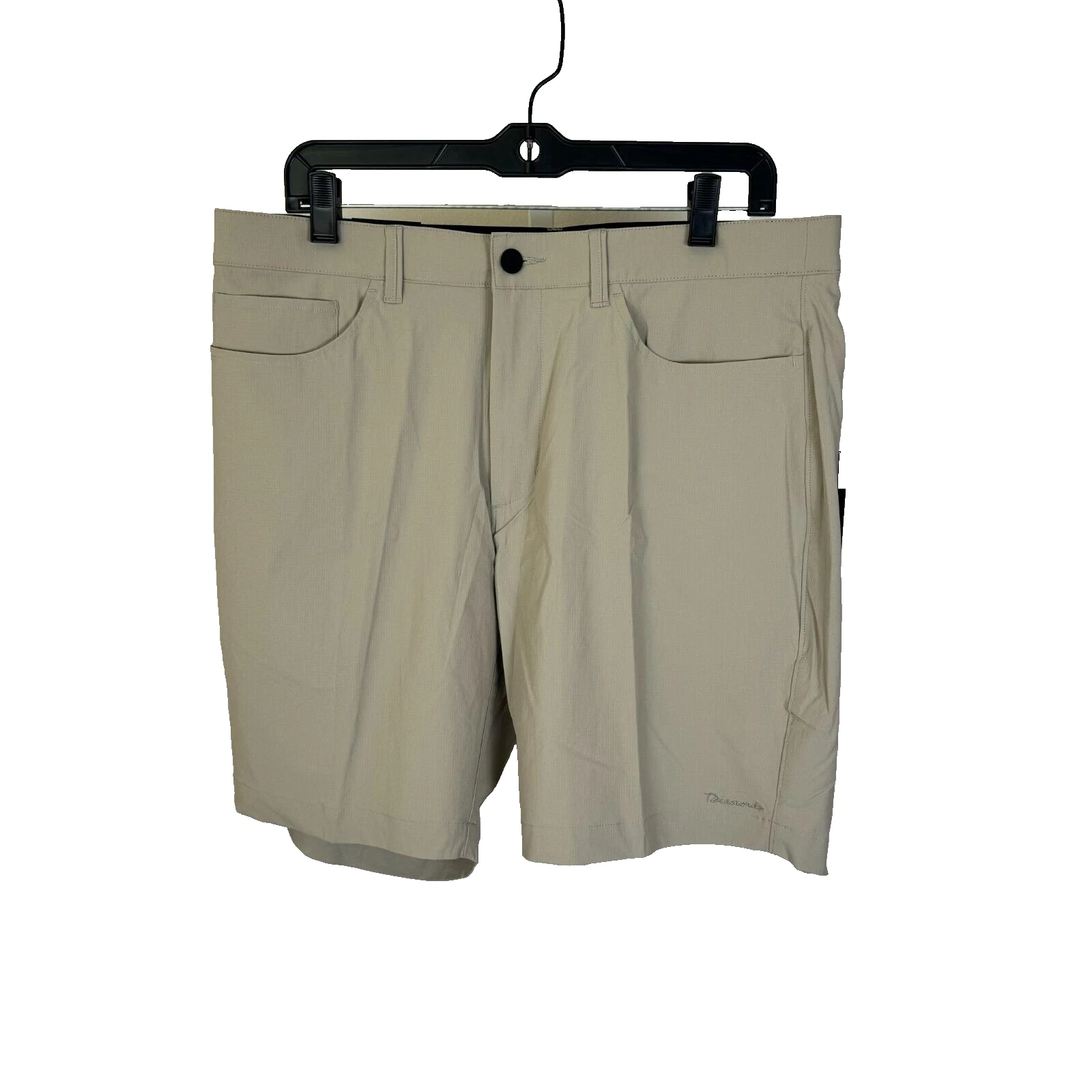 7Diamonds Men's Chino Optimum 8” Quick Dry Moisture Wick Short, Tan,Sz32,MSRP$89