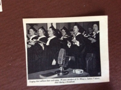 L1e Ephemera 1950s Picture St Mary's Sutton Valence Choir Ladies
