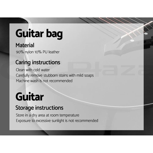 Alpha 38” Inch Full-Size Acoustic Guitar Wooden Folk Classical Cutaway Steel - Picture 10 of 12