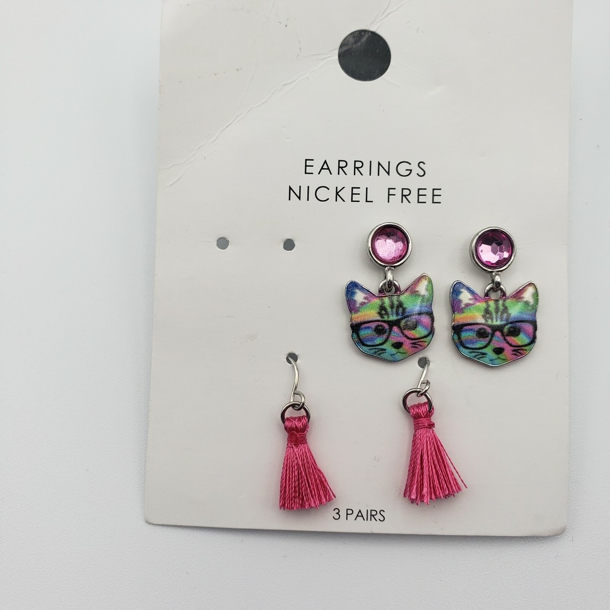 Cat Jack Pairs Cat Pink Earrings