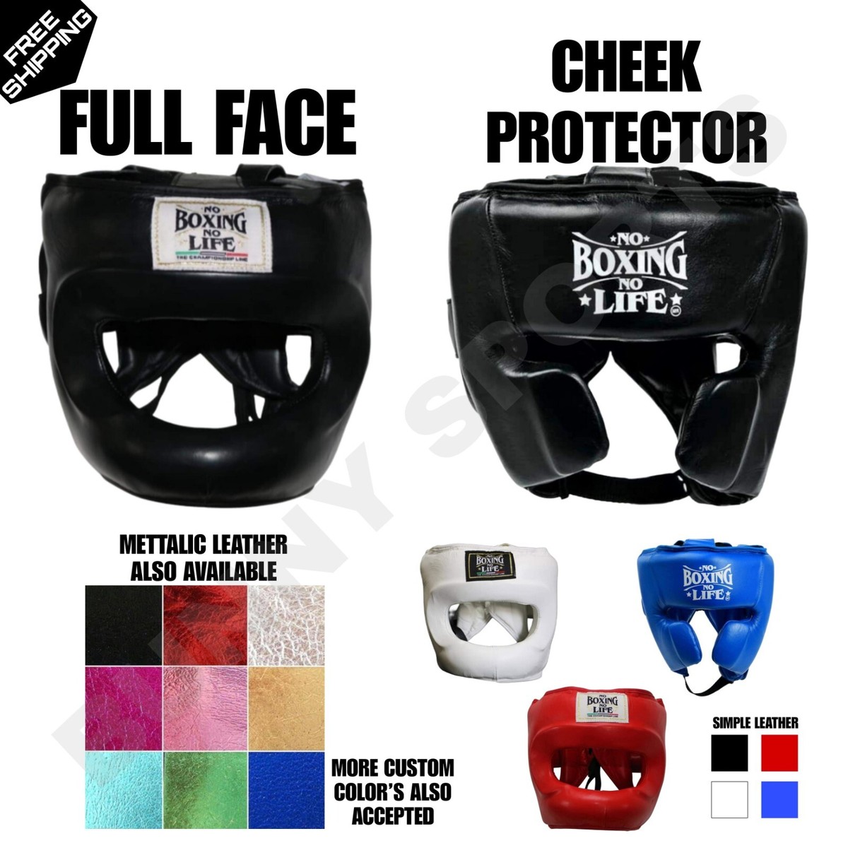 No Boxing No Life Cheek Protector Boxing Sparring Full Face Head