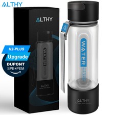 ALTHY Hydrogen Water Generator Bottle SPE+PEM Technology, 4000mAh Plus battery