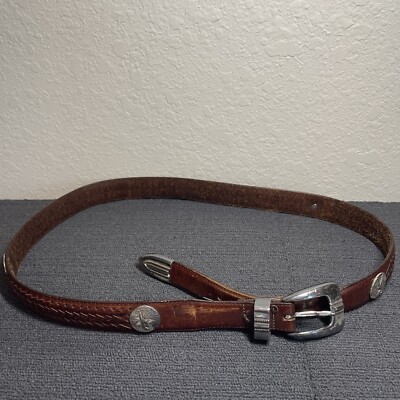Onyx Brighton  
Logan Golf Laced Taper Belt ONYX By BRIGHTON Brown Leather Logan Golf Laced Taper Belt  main image 4