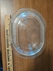 Pyrex Vintage 1983 #602-B Oval Clear Glass Refrigerator Dish w/ Lid 602-C. Nice