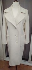 Ivory Madeleine Coat, Wool/cashmere Blend Size 14