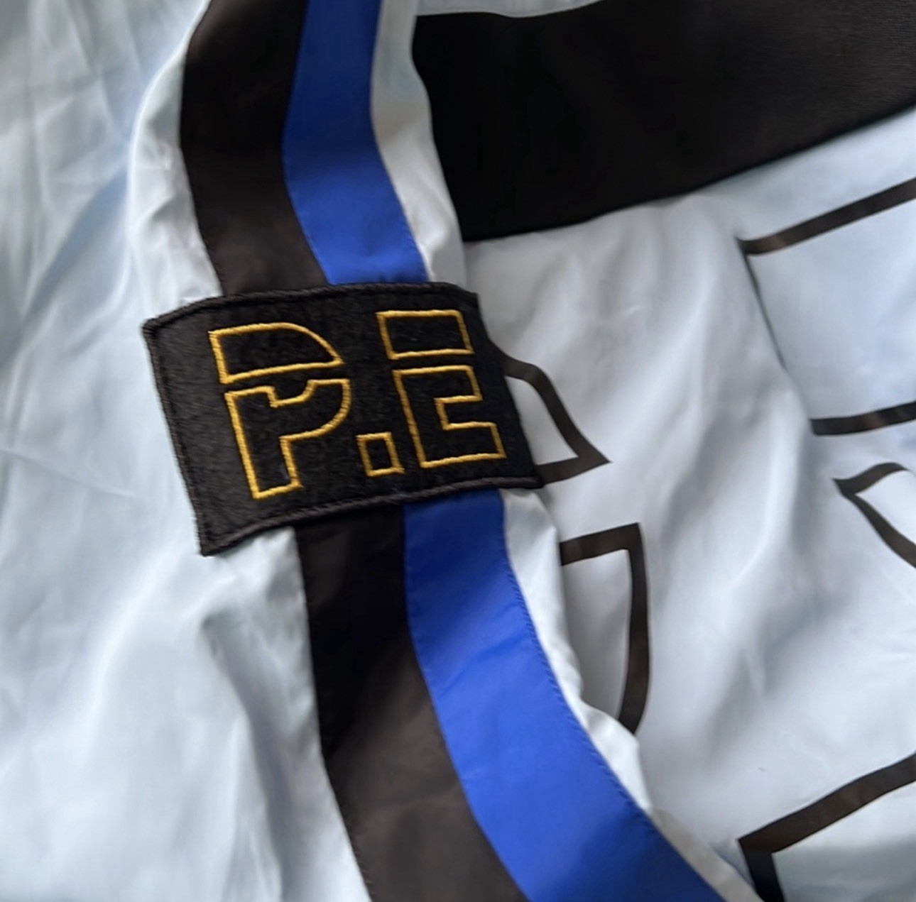 P.E Nation Vented Man Down Jacket Colorblock Blue… - image 5