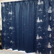 Disney Cinderella Glitter Blackout Curtains, Set of 2, 100 x 230 cm, SB-581-D