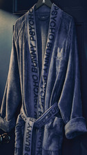 NW PSYCHO BUNNY Vail Terry Cloth 100 cotton mens robe L/XL