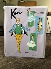 vintage 1962 barbie KEN lavender wardrobe carrying case
