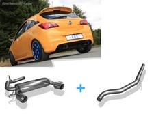 Duplex Racing-Komplettanlage Opel Corsa E OPC je 100mm doppelwandig rund