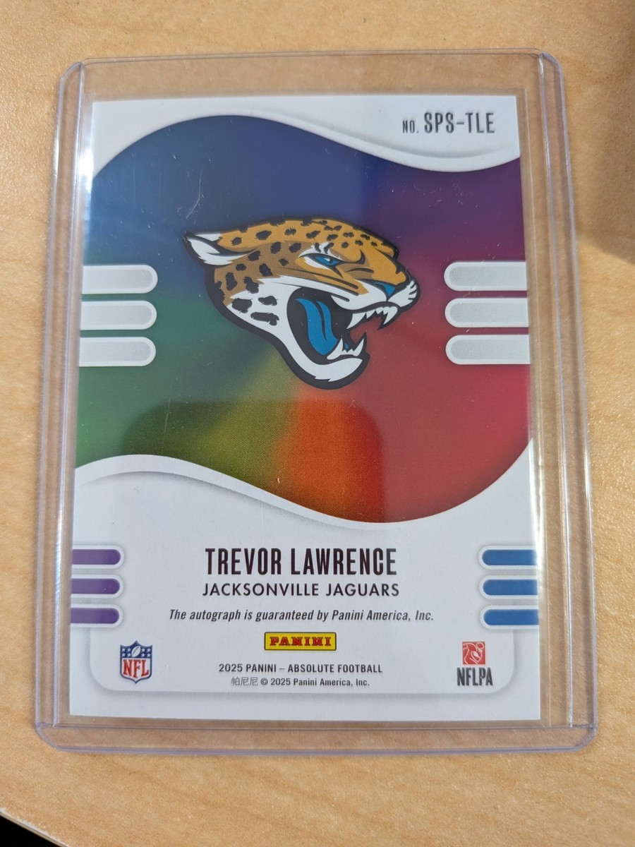2025 Panini Absolute Trevor Lawrence Spectrum Signatures Blue Auto