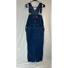 Dickies Dungarees Indigo Blue Denim Bib Overalls Carpenter Workwear Mens Medium