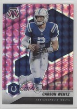 2021 Panini Mosaic Pink Camo Mosaic Prizm Carson Wentz #90 0r5k