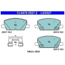 Satz Bremsbeläge Bremsklötze vorne für Opel Mokka-Mokka X J13 | 24549359