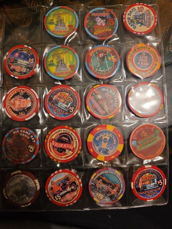 Lot Of 19 Colorado Belle Casino Chips Laughlin NV