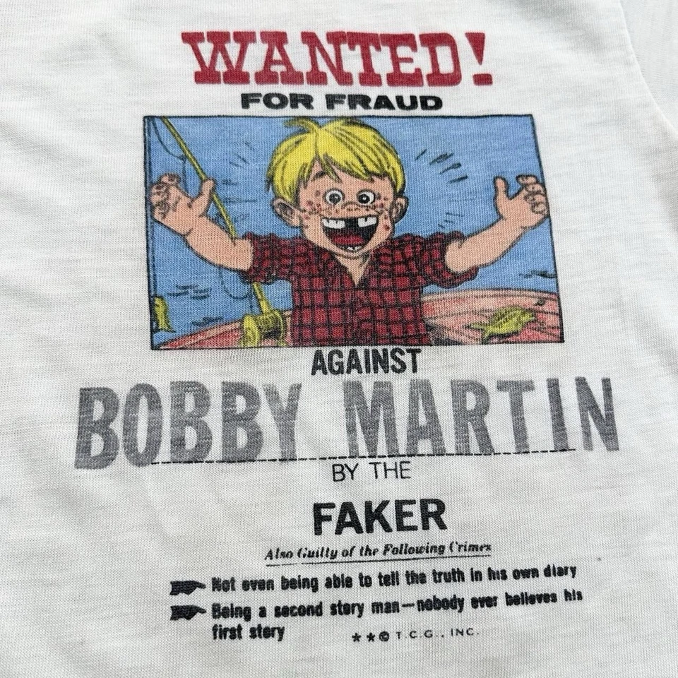 Camiseta retro divertida de los años 70’s vintage de dibujos animados suave con timbre fino camiseta para niños jóvenes Foto 3 de 4