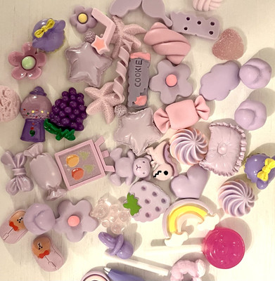 100pcs Cute Slime Charms Mixed Set Harz Flatback Bastelbedarf für DIY Craft Maki