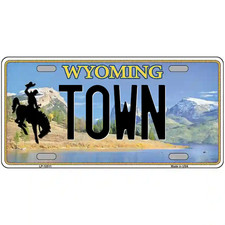 Town Wyoming Metal Sign
