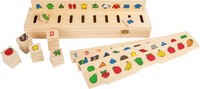 Small Foot Bildersortierbox Aus Holz, Mit 50 SymbolpläTtchen, Schult (Us Import)