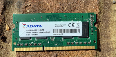 ADATA 2GB (1×2GB) DDR3L 1600MHz Laptop RAM - PC3L - SO-DIMM