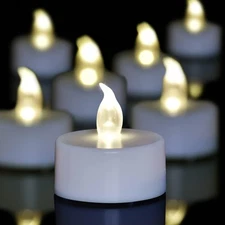 LED Tea Lights - 12 Pack Flameless Battery Operated Candles