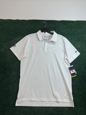 NIKE DRI FIT Men Polo Shirt Short Sleeve White Large NFL WASHINGTON COMMANDERS