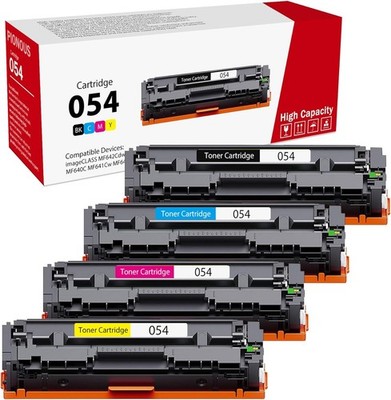 4-Pack CRG-054 Toner Cartridge Set Compatible with Canon MF642Cdw MF644Cdw MF640