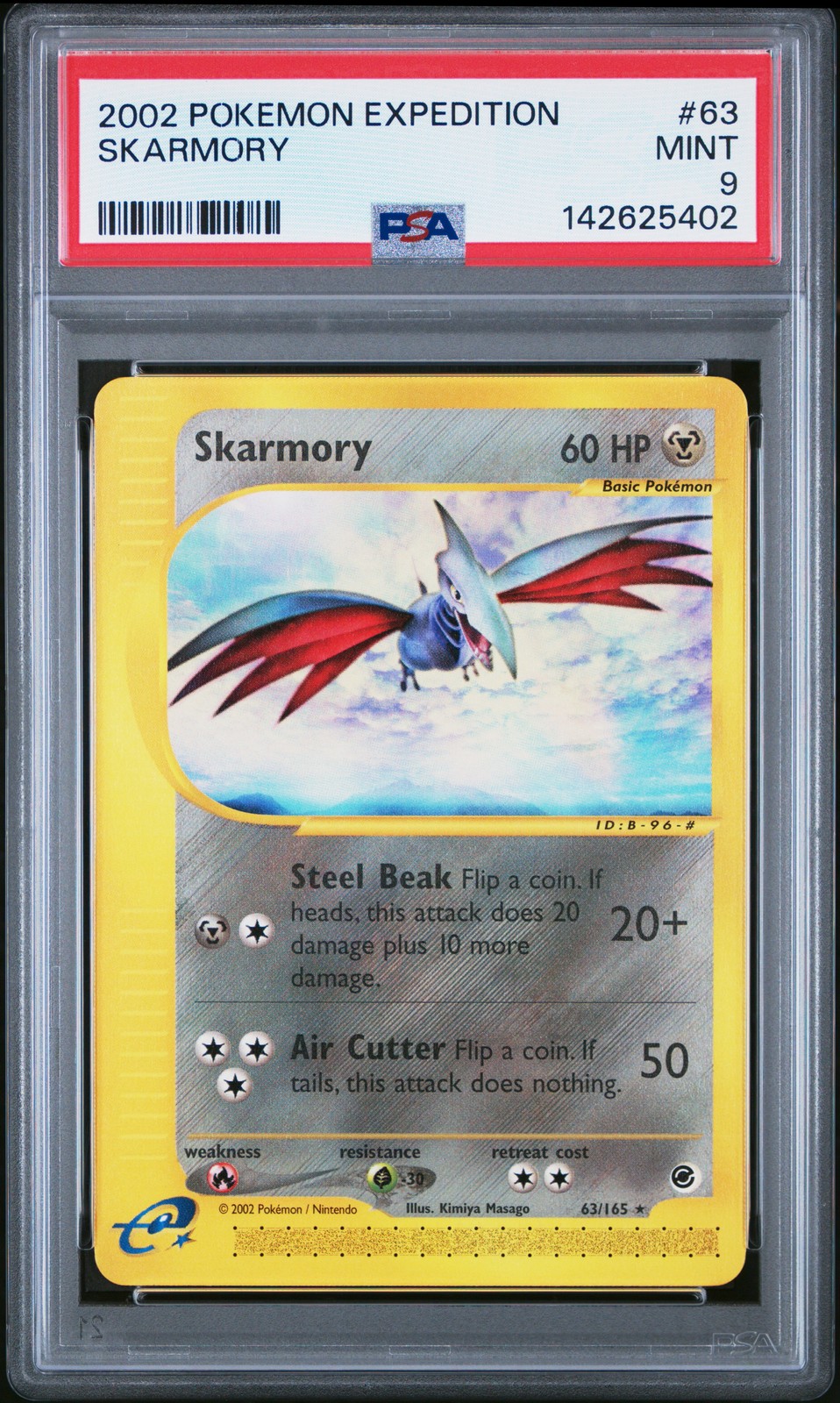 2002 POKEMON EXPEDITION #63 SKARMORY PSA 9