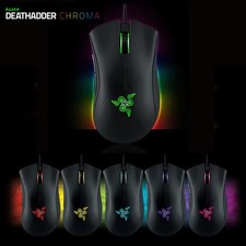 New 10,000 DPI Razer DeathAdder Chroma Multi-Color Ergonomic Gaming Mouse