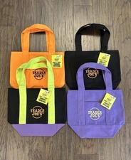 Trader Joe’s Trick Or Treat Canvas Tote Bags Mini Halloween Full Set Of 4 NEW!