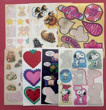Vintage Lot Of 8 Hallmark Partial Sticker Sheets - READ